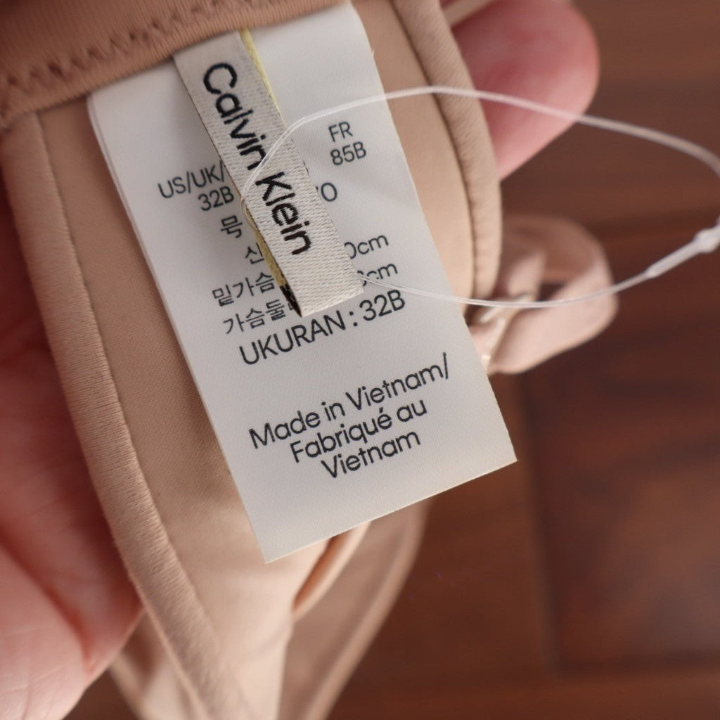 Calvin Klein Lightly Lined Bra Women's 32B Cedar Underwire Adjustable Strap