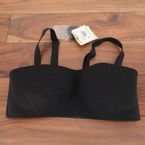 Calvin Klein Perfectly Fit Strapless Bandeau Bra Womens Large Black Wireless