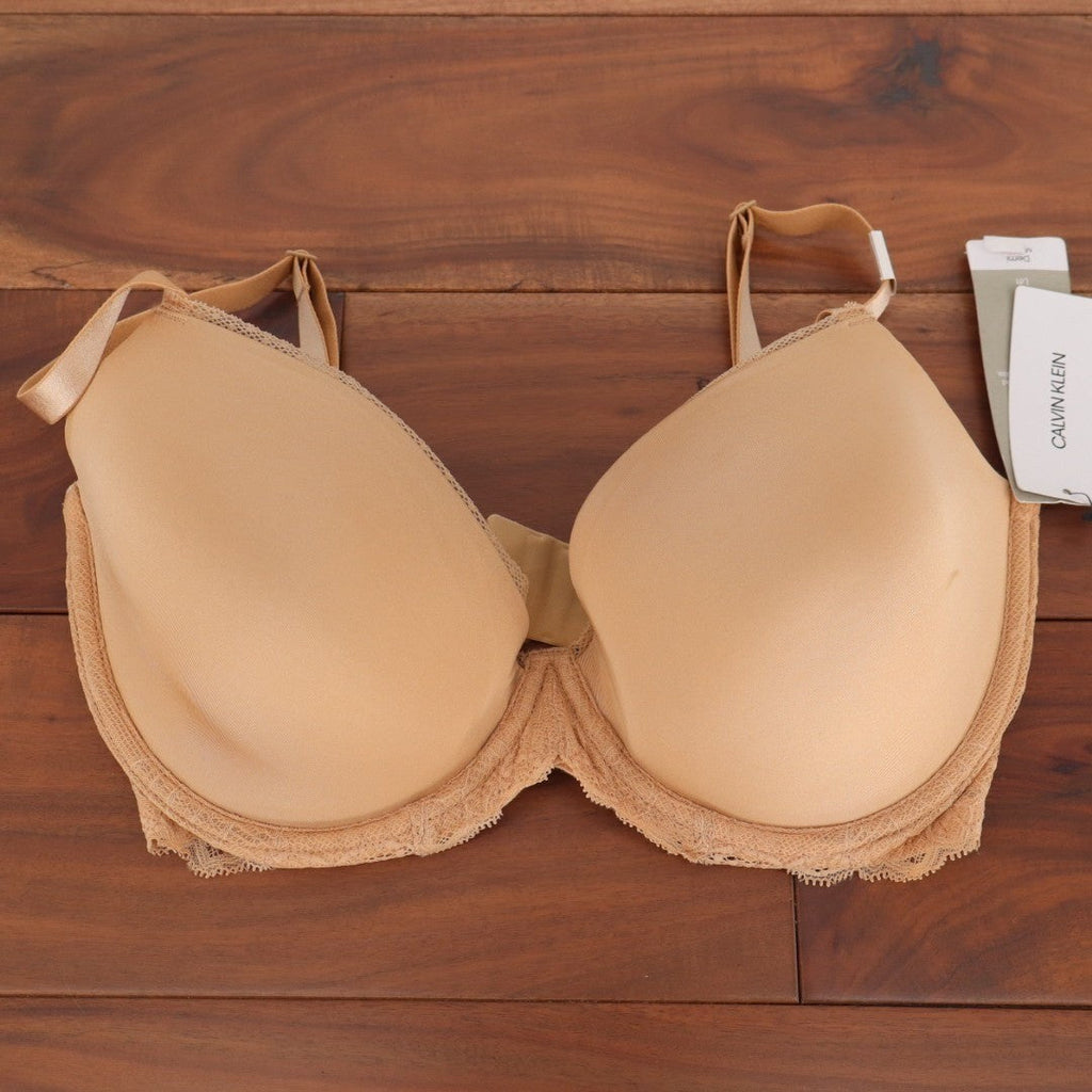 Calvin Klein Convertible Underwire Demi Bra Womens 32DDD Nude Stretch Lace Trim