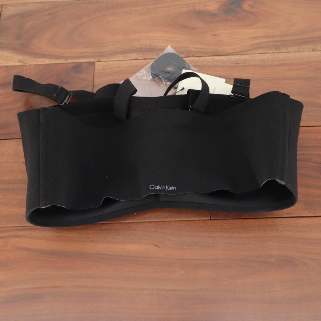 Calvin Klein Perfectly Fit Strapless Bandeau Bra Womens Large Black Wireless