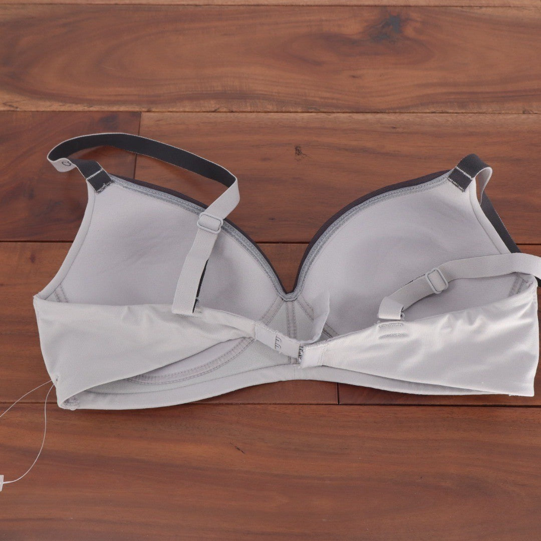 Calvin Klein Light Grey Wireless T-Shirt Bra Logo Straps QP2931S Small