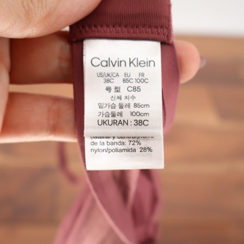 Calvin Klein Perfectly Fit Modern T Shirt Bra 38C Deep Mauve Underwire Cups