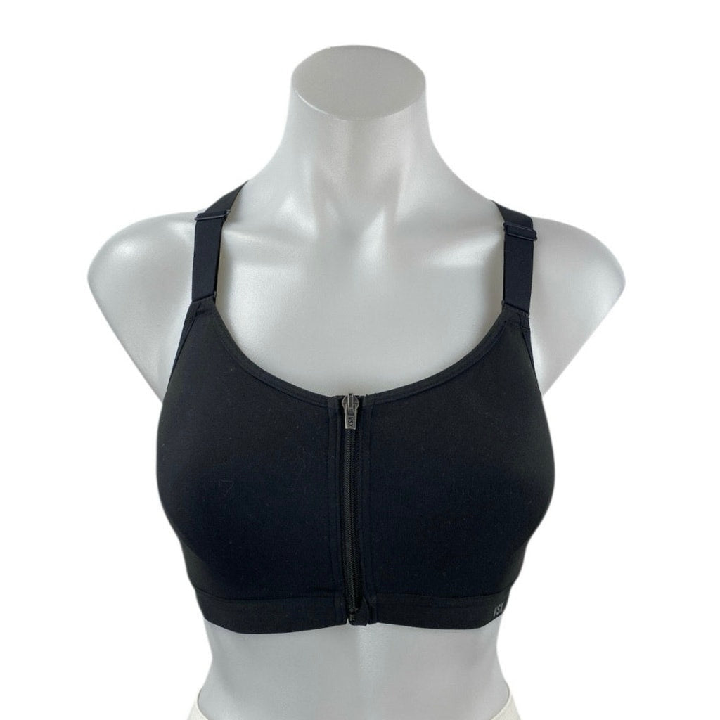 Victoria's Secret VSX Black Zip Front Racerback Active Sports Bra Tank Top 32