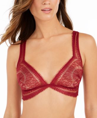 Calvin Klein Unlined Wirefree Tri Basic Bra Dark Red L