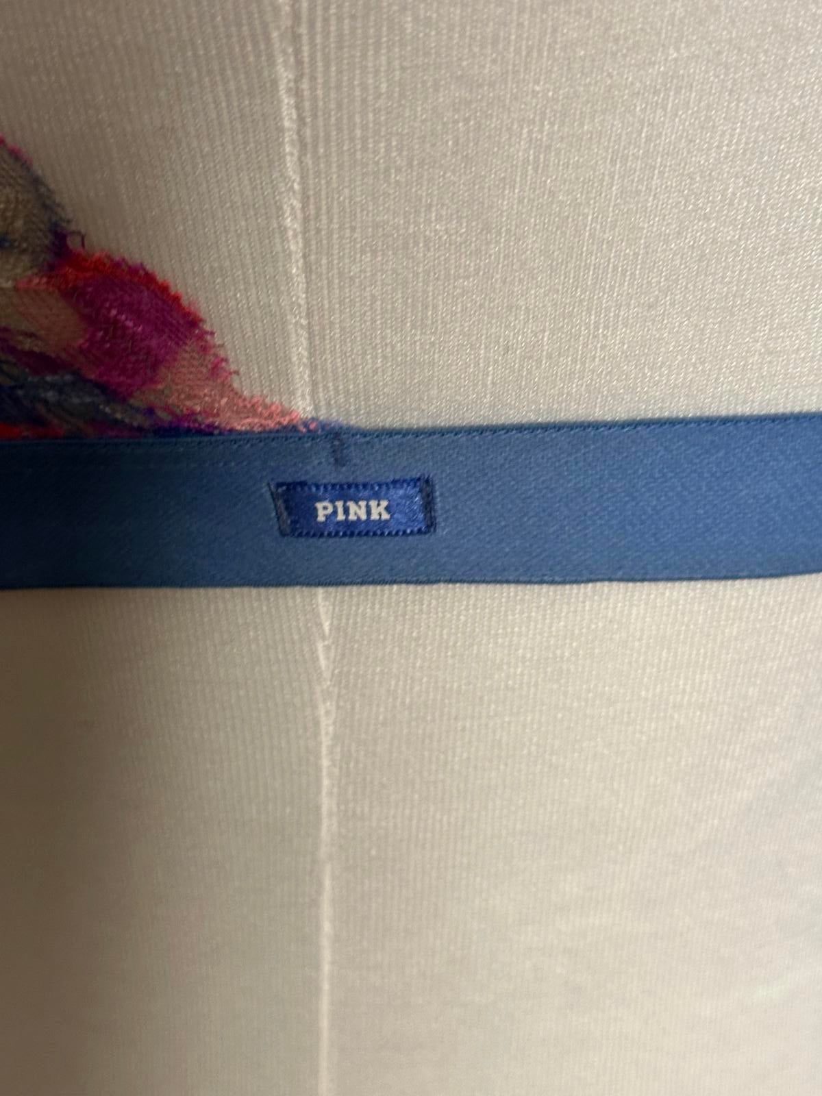 PINK Victoria's Secret multicolored lace  wireless triangle bralette Size Medium