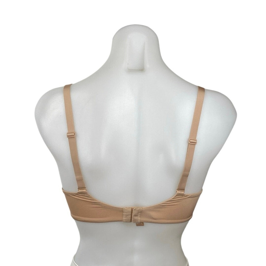Skims Weightless Nude Tan Medium Coverage Adjustable Underwire Demi Bra 32DD