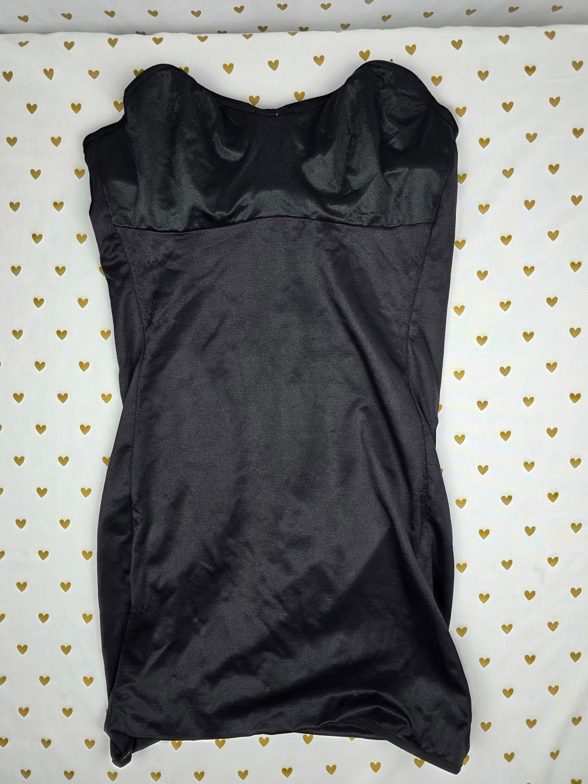Victorias Secret Black Dress Shapewear Underwire Bra top Slimming VTG 36A