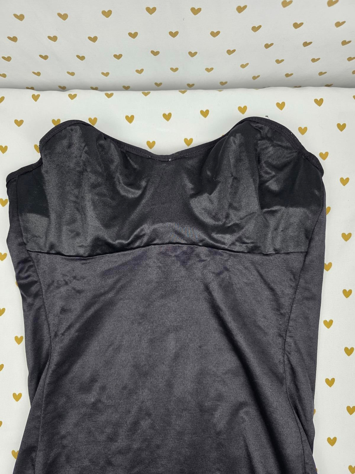 Victorias Secret Black Dress Shapewear Underwire Bra top Slimming VTG 36A