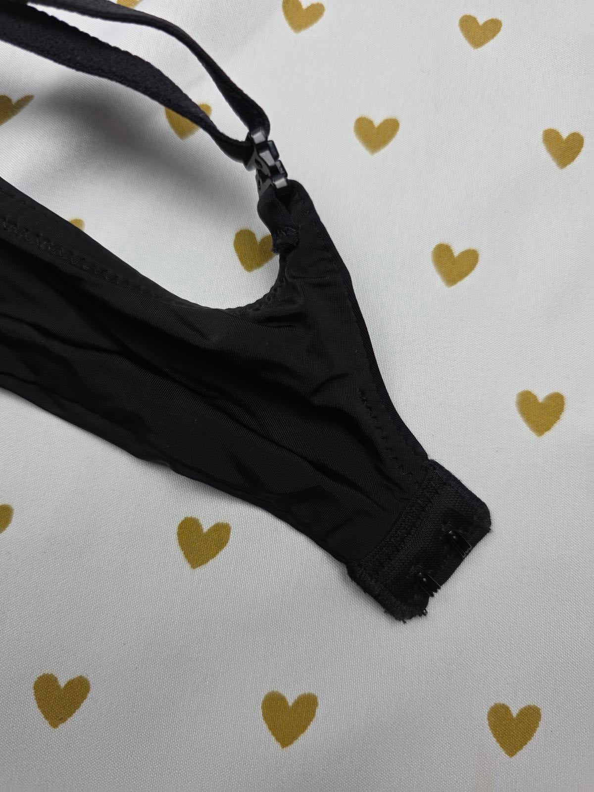 Victorias Secret Black Wireless 32A Tank Bra Sexy Mesh