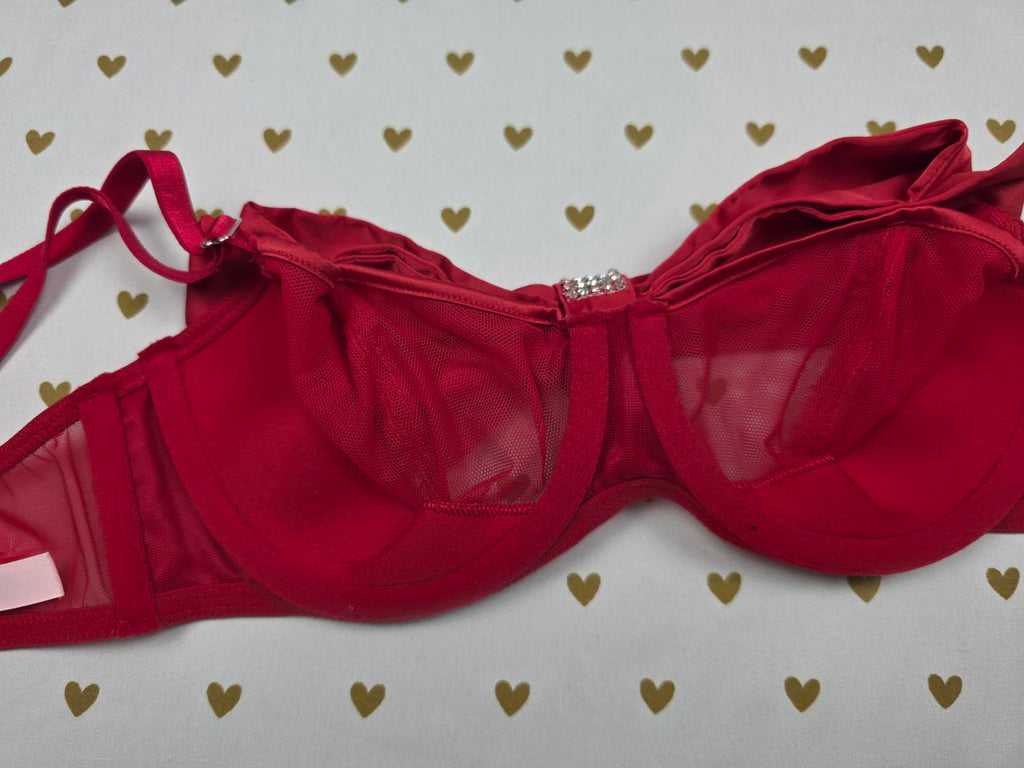 Victoria's Secret DREAM ANGELS Wicked Unlined Bow Balconette Bra size 32D
