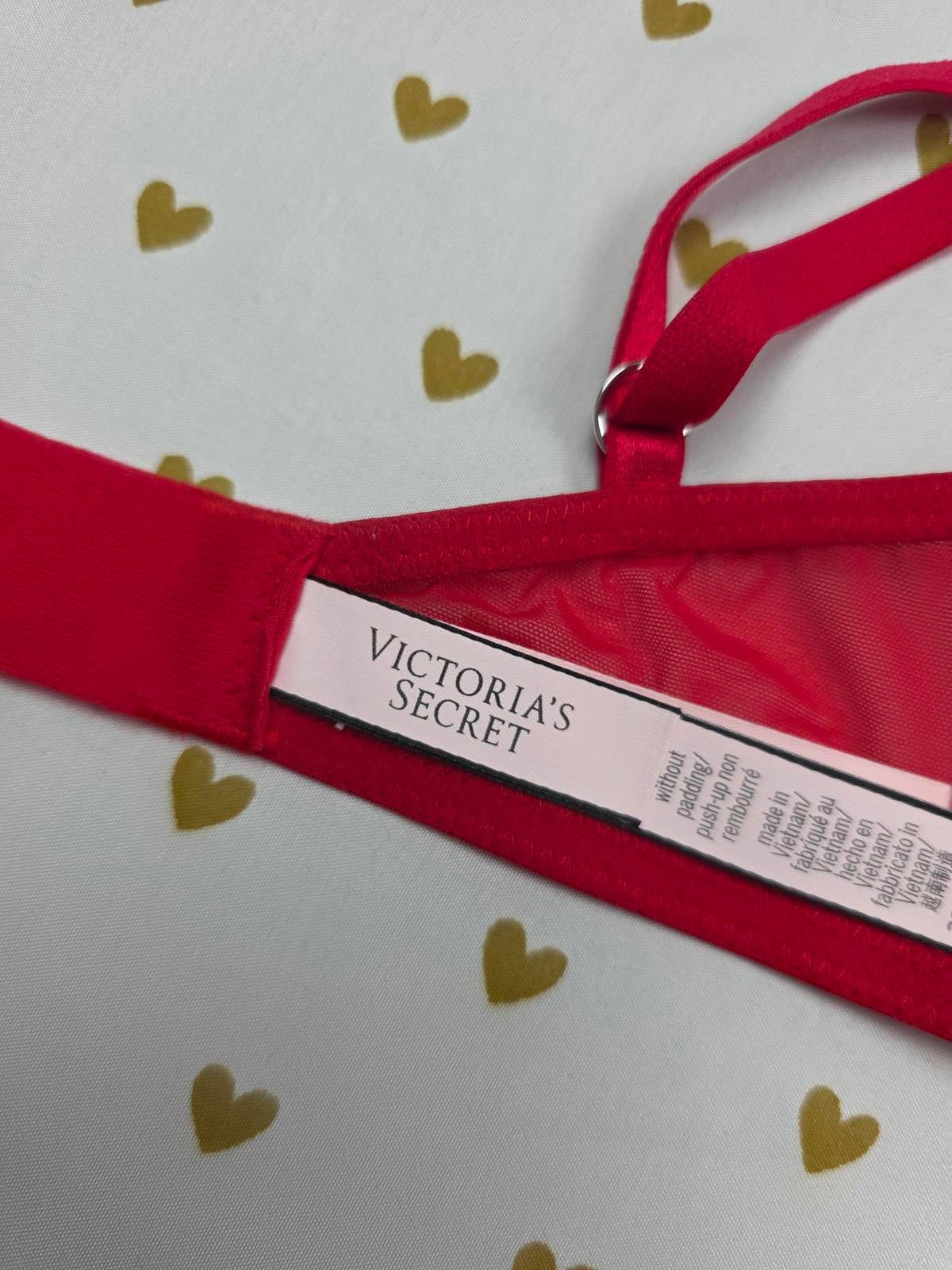 Victoria's Secret DREAM ANGELS Wicked Unlined Bow Balconette Bra size 32D