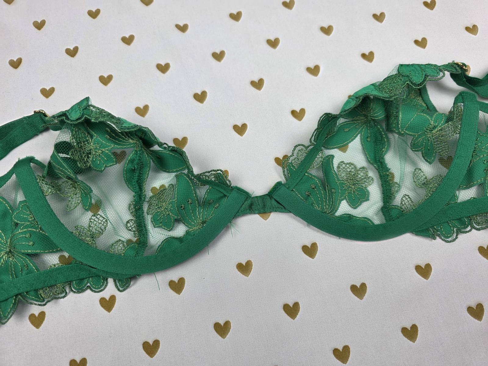 Victorias Secret NEW NWT Green Very Sexy Demi Balconette Luxe Bra 32C