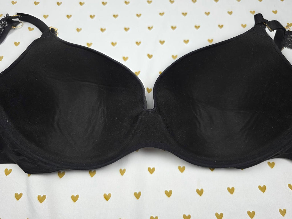 Victorias Secret Black INCREDIBLE Bra Lined Demi 36DD