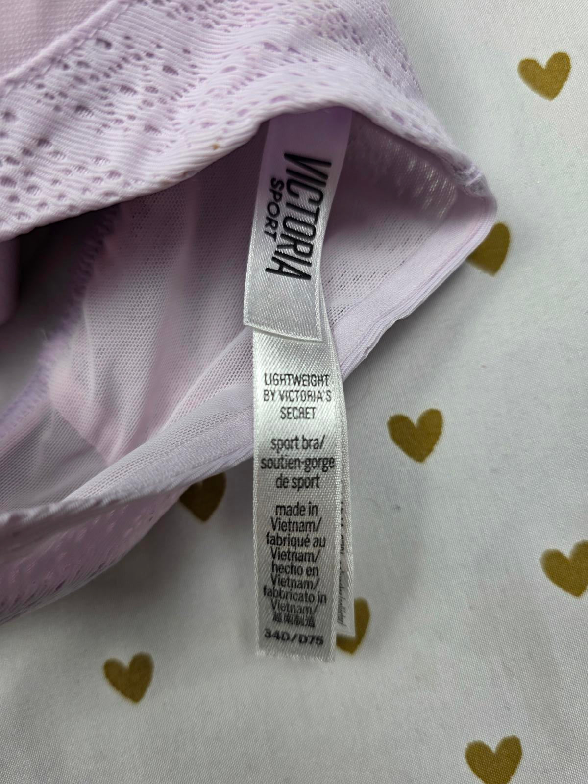 Victorias Secret Purple Lightweight Sports Bra Active 34D Tank Exercise