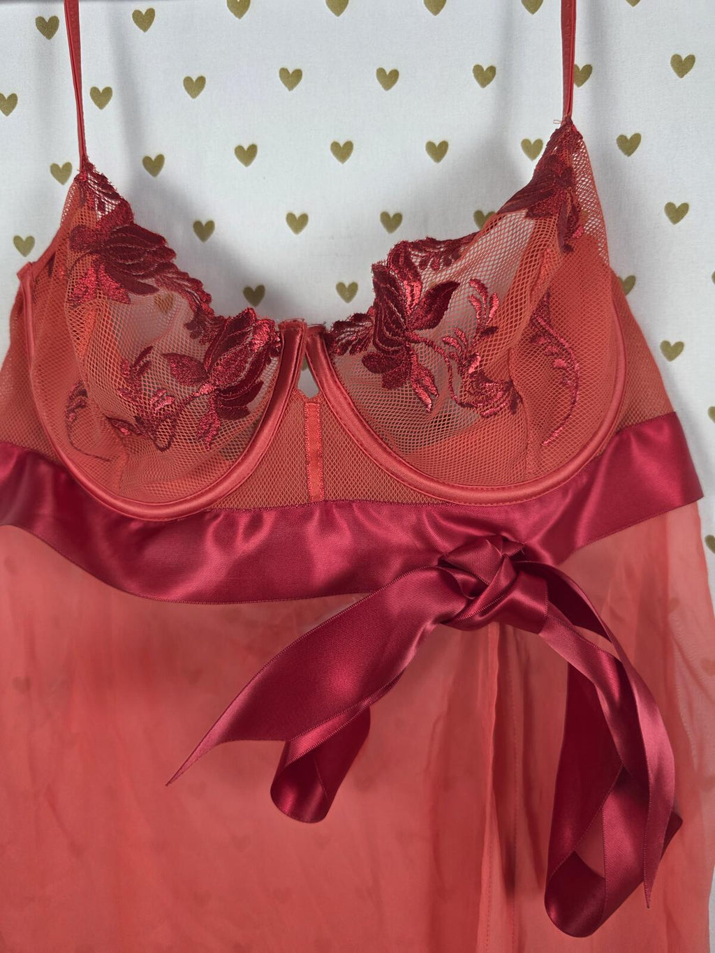 Victorias Secret Vintage Very Sexy Sheer 36C Underwire nightie Babydoll Lingerie