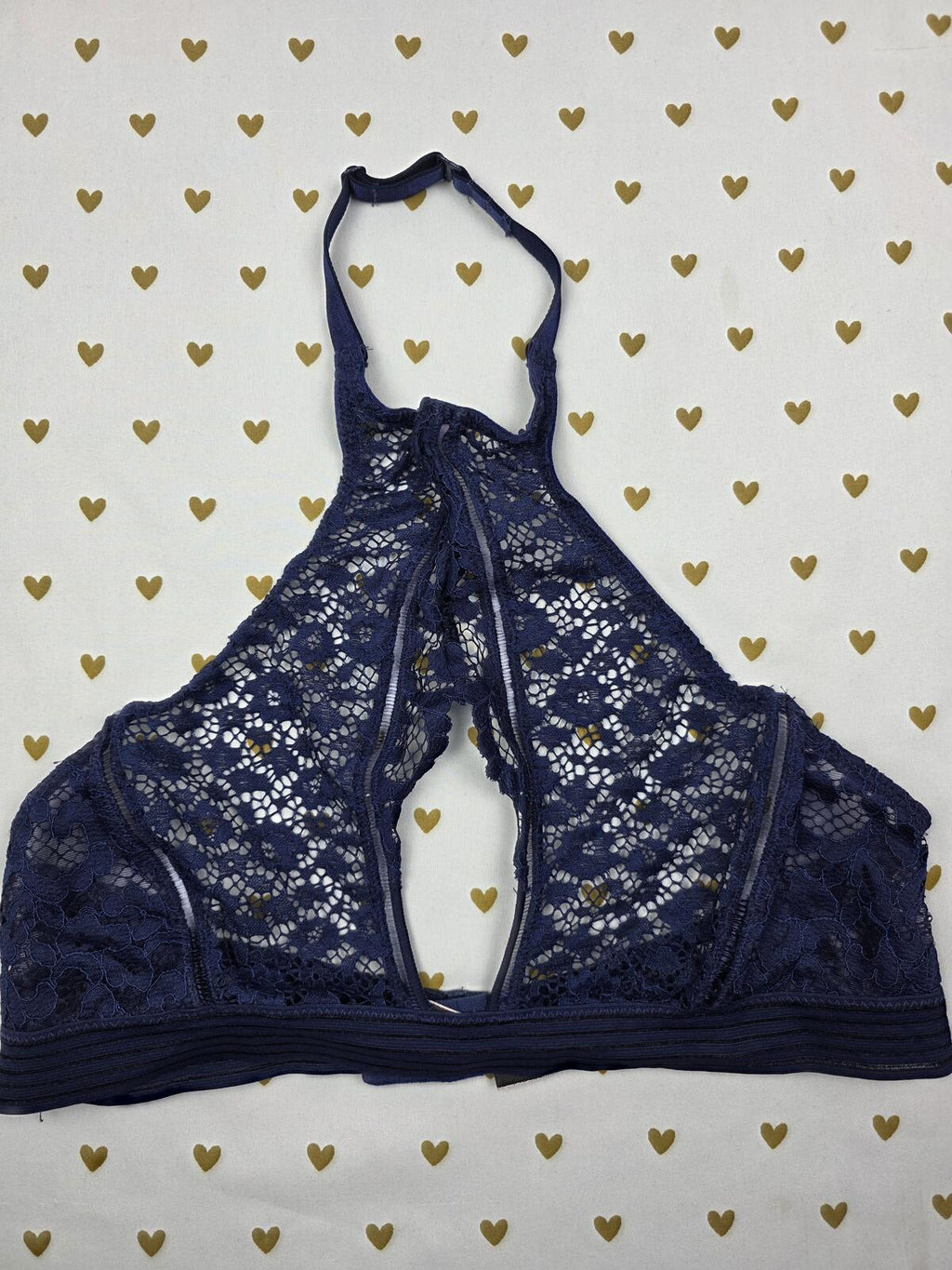 Victorias Secret high Line Very Sexy Blue Large Bralette Bra Top Tank