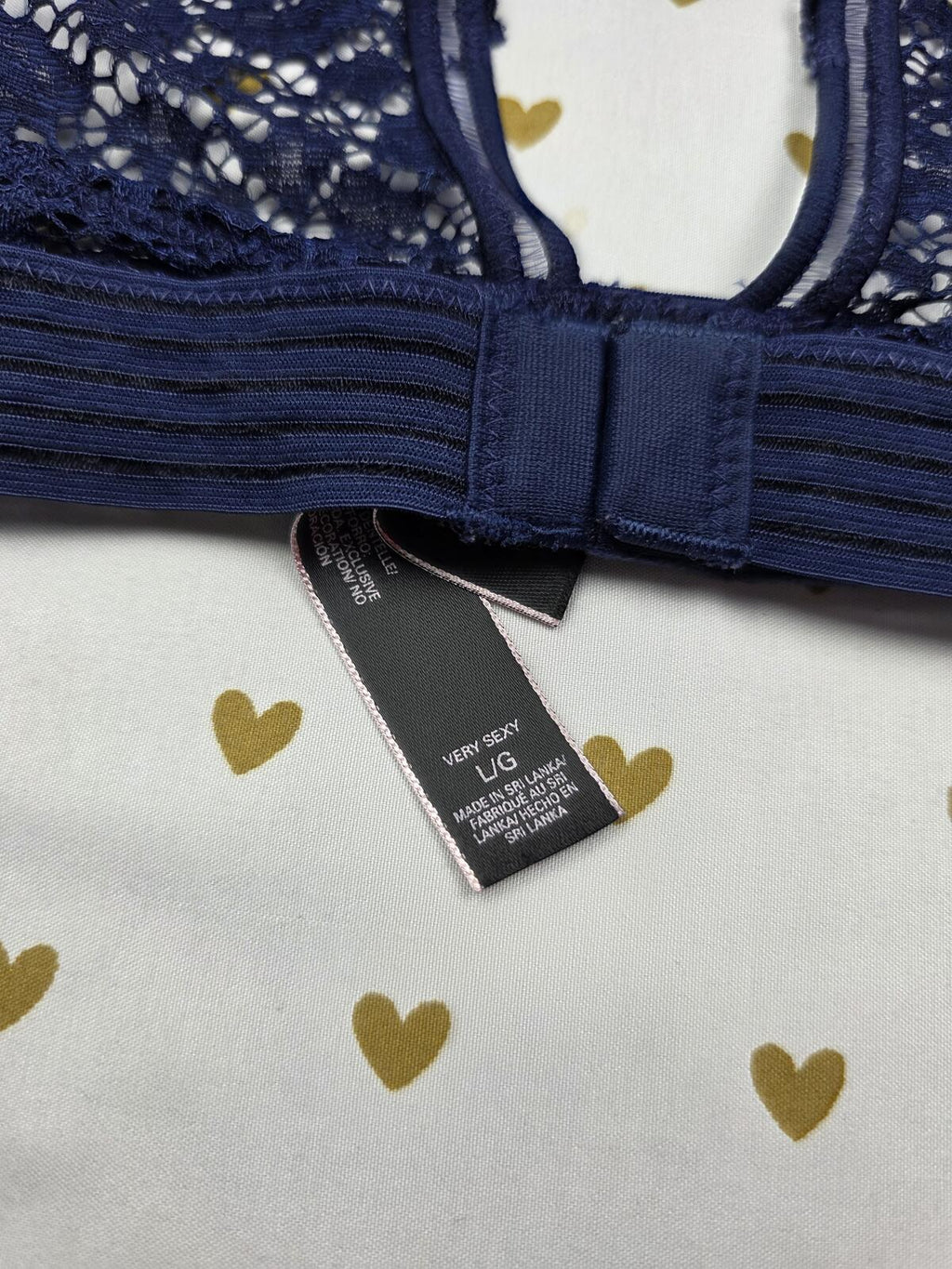 Victorias Secret high Line Very Sexy Blue Large Bralette Bra Top Tank