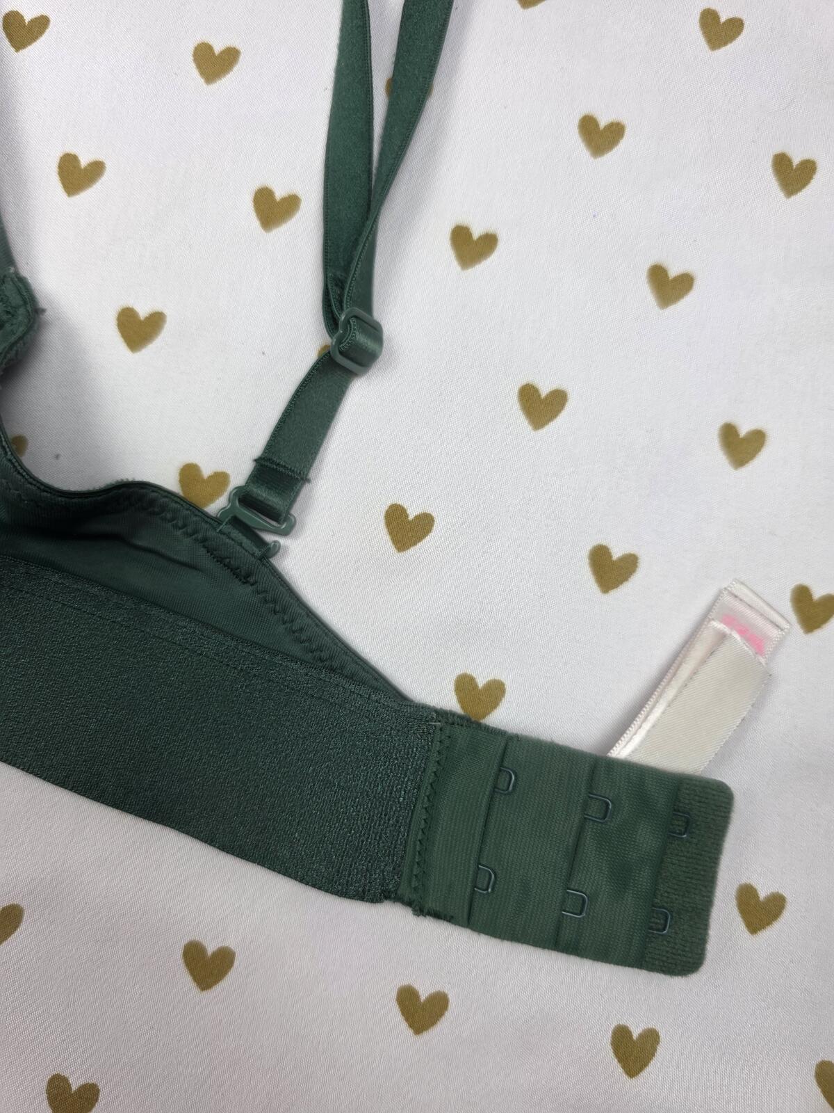 Victorias Secret PINK Green Wireless SHINE BLING Bra 32c Wear Everywhere