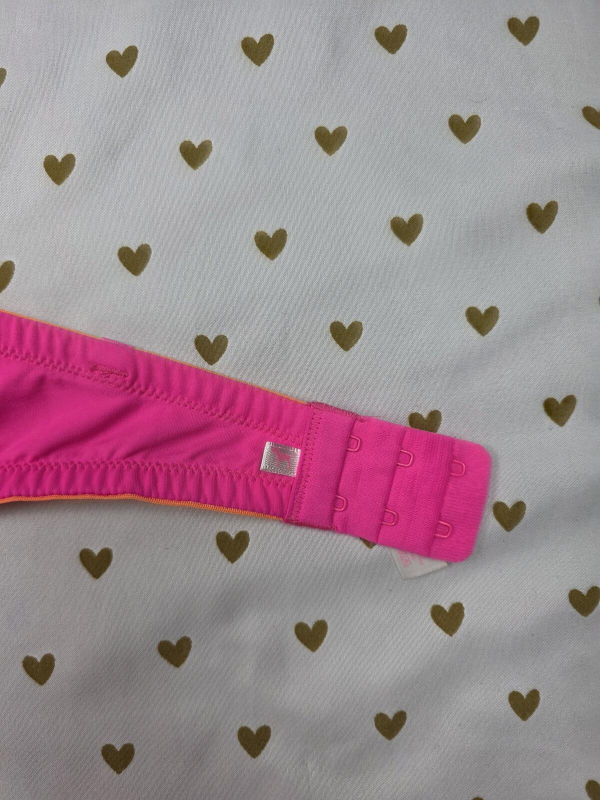 Victorias Secret NEON Strapless Pink Push Up Bra 36D