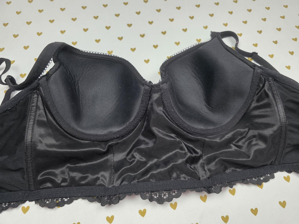 Victoria's Secret Black Corset Style Bustier Bra Body By victoria Lined Demi 34D