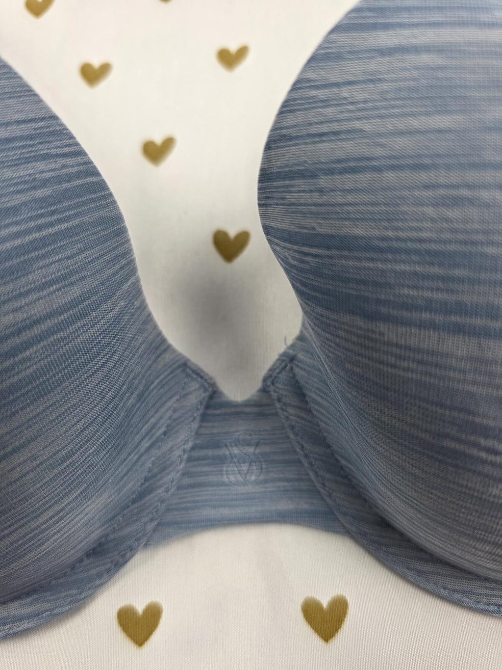 Victorias Secret Blue Uplift Semi Demi Balconette Bra 32D