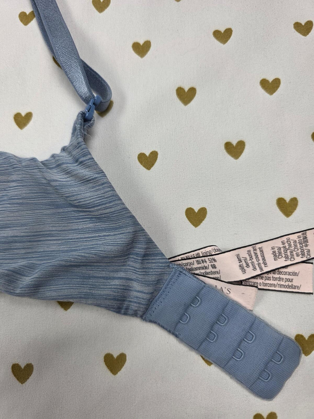 Victorias Secret Blue Uplift Semi Demi Balconette Bra 32D