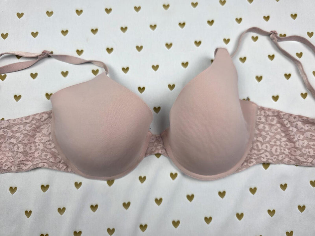 Victorias Secret Beige 32D T Shirt Lightly Lined Bra Demi