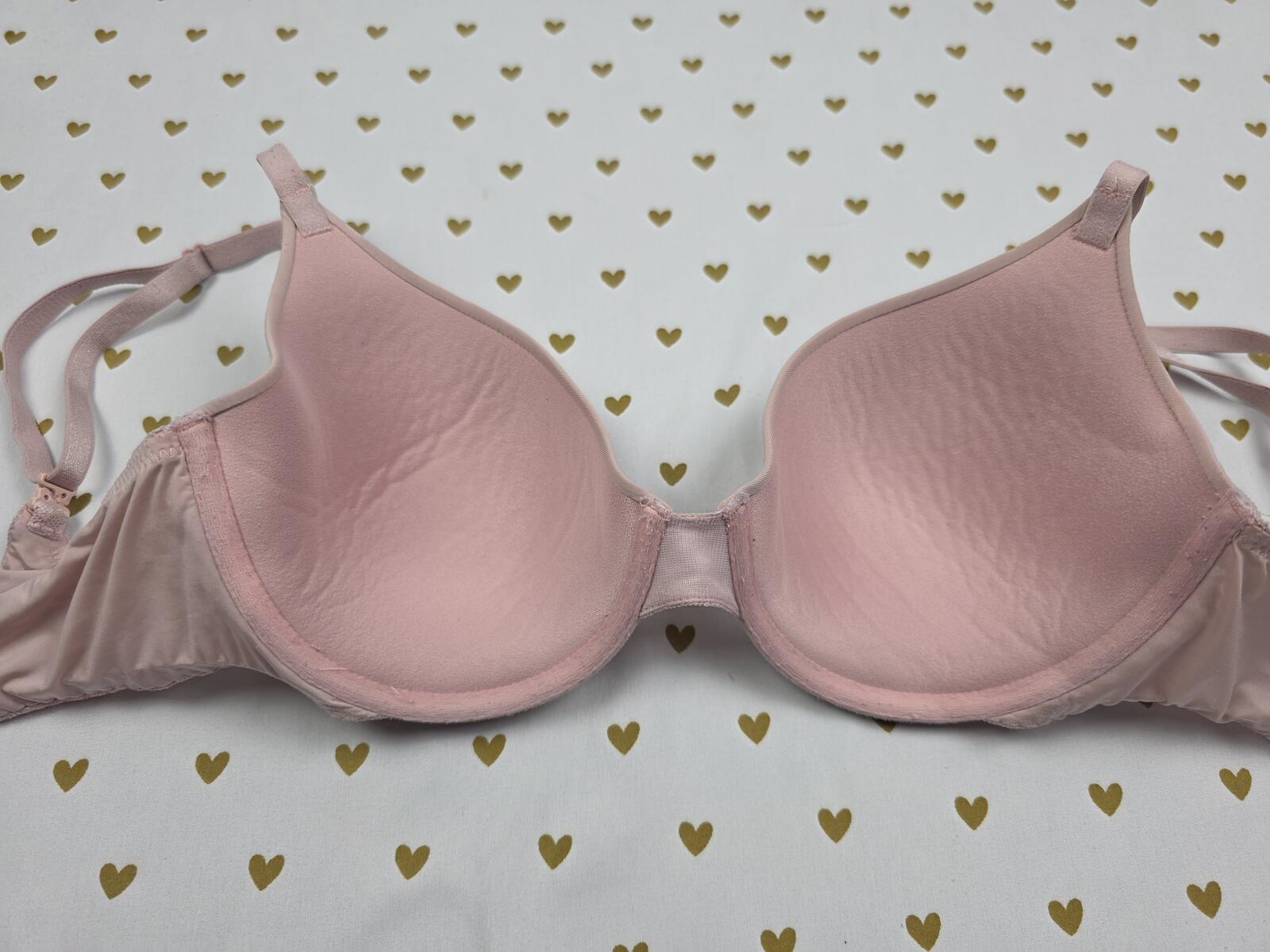 Victorias Secret Beige 32D T Shirt Lightly Lined Bra Demi