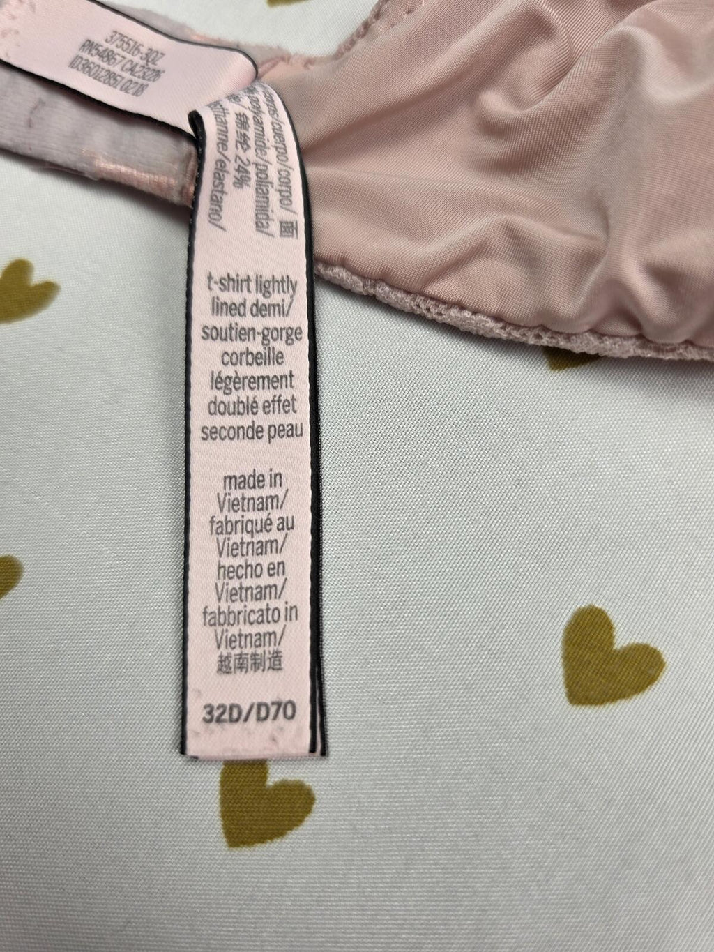 Victorias Secret Beige 32D T Shirt Lightly Lined Bra Demi
