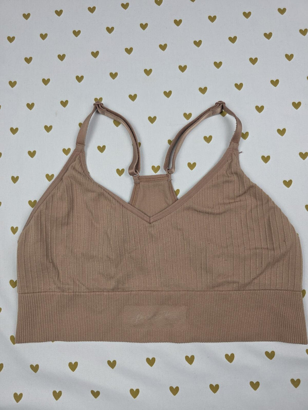 Victorias Secret Pink Brown Active Textured Bralettes Bra Top Tank SMALL