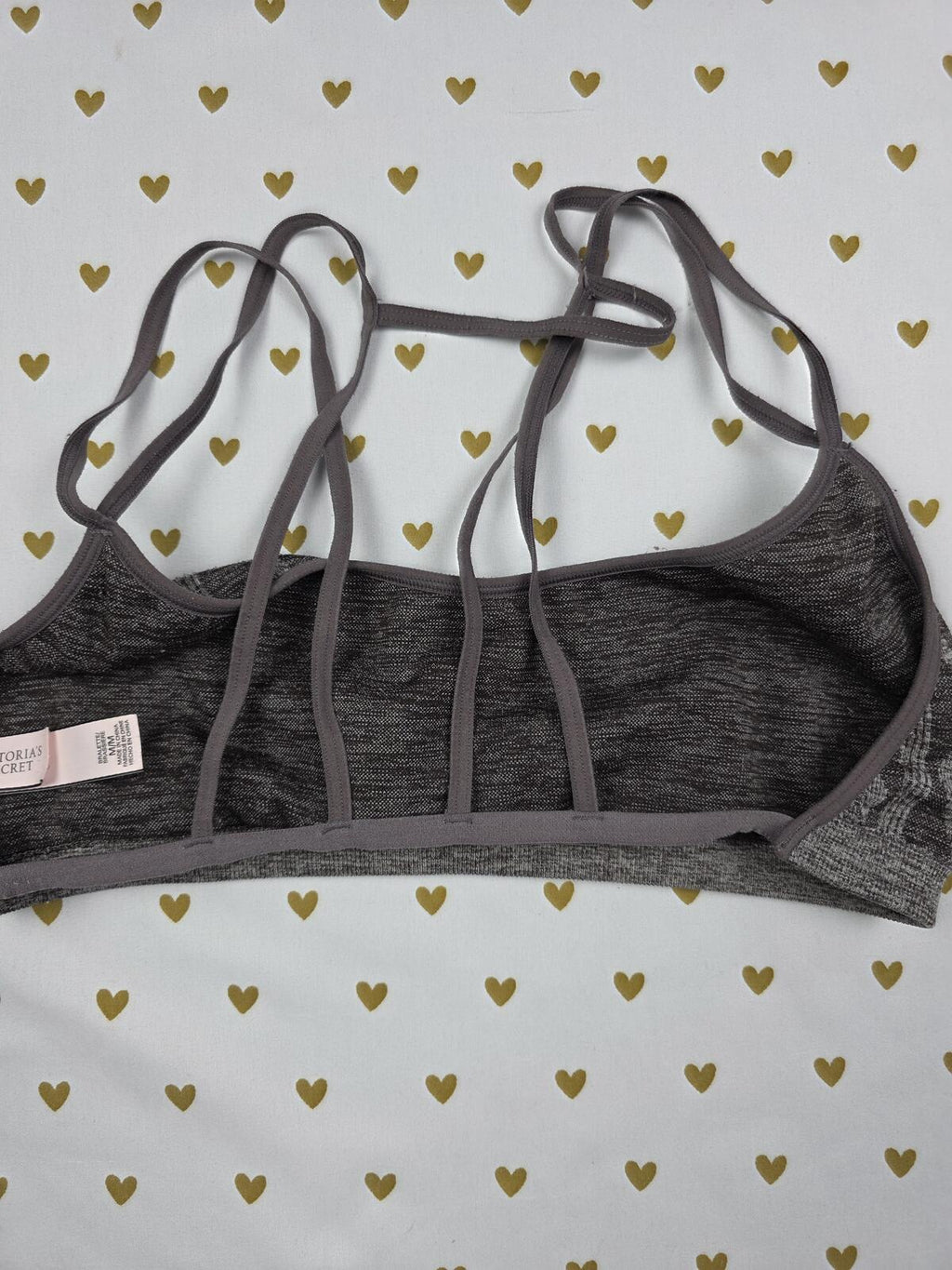 Victorias Secret  Stretch Comfy Bralette Bra Top Tank Medium Caged Strappy