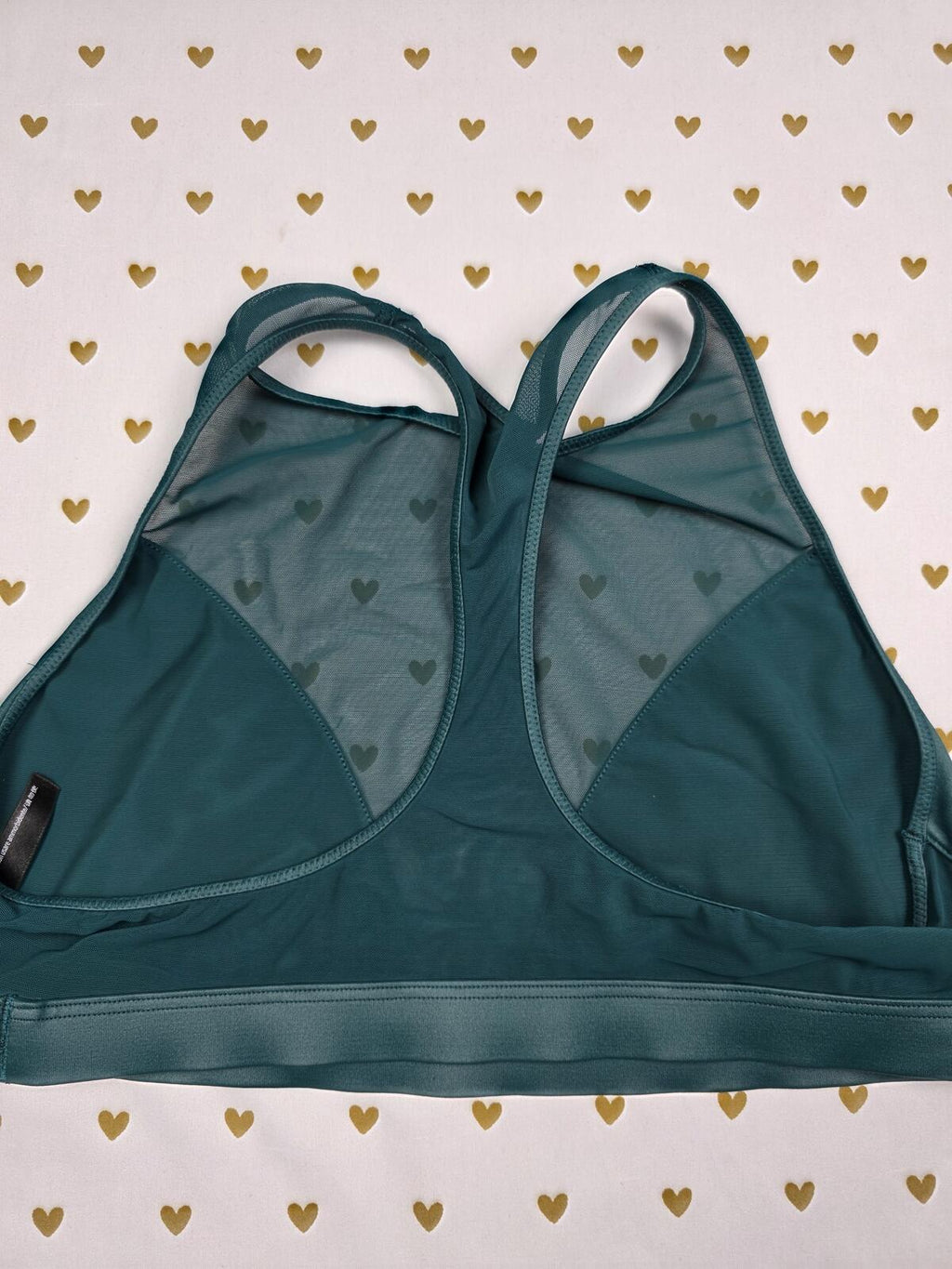 Victorias Secret Pink High Line Green SPORTS BRA Large Bralette Bra Top Tank