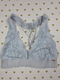 Victorias Secret Pink Blue Racerback Caged Lace SMALL Bralette Bra Top Tank