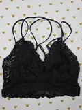 Victorias Secret Pink Strappy Lace Cute Small Bralette Bra Top Tank