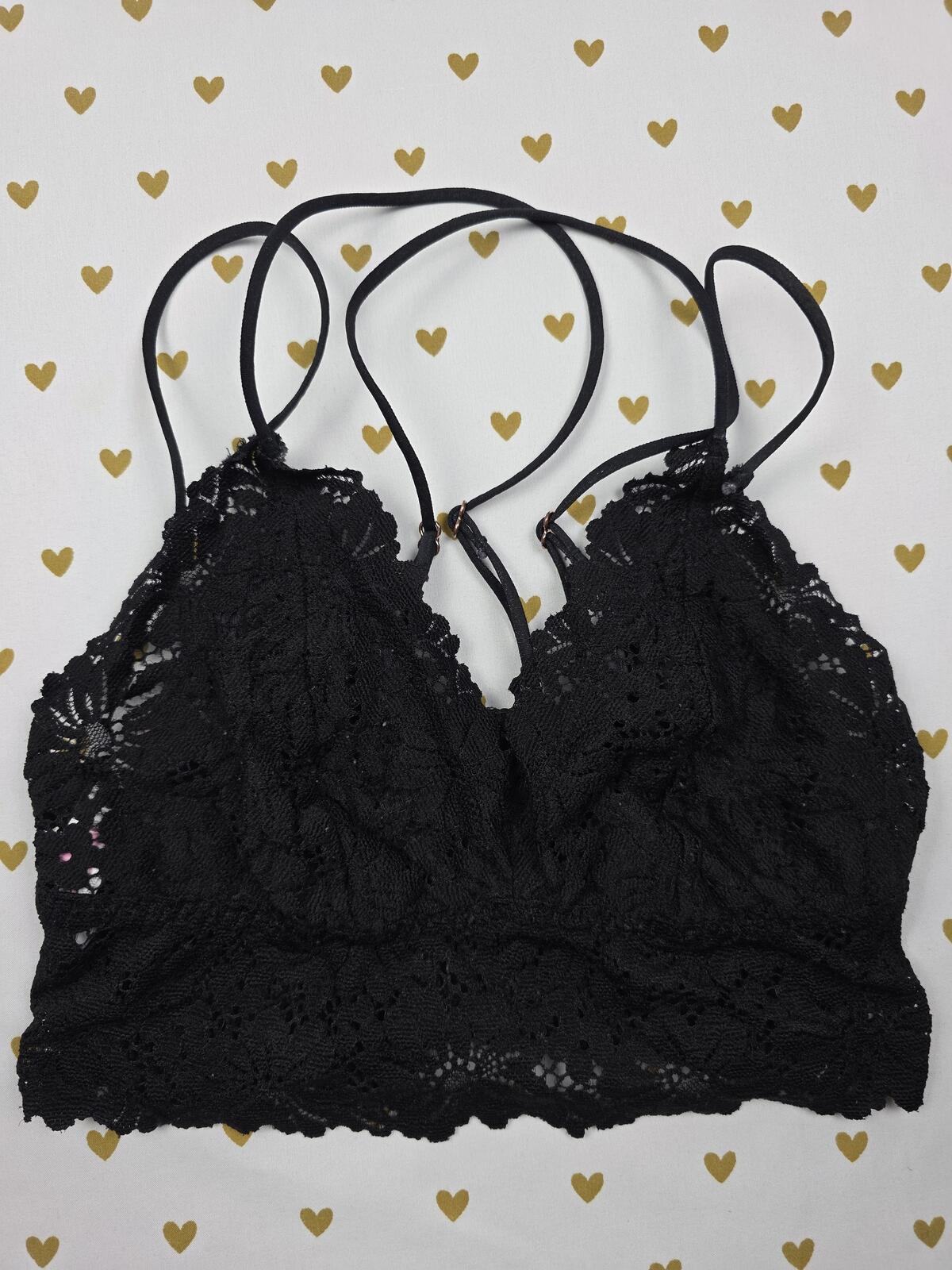 Victorias Secret Pink Strappy Lace Cute Small Bralette Bra Top Tank
