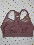 Victorias Secret Pink Active Rose Mesh Large Bralette Bra Top Tank