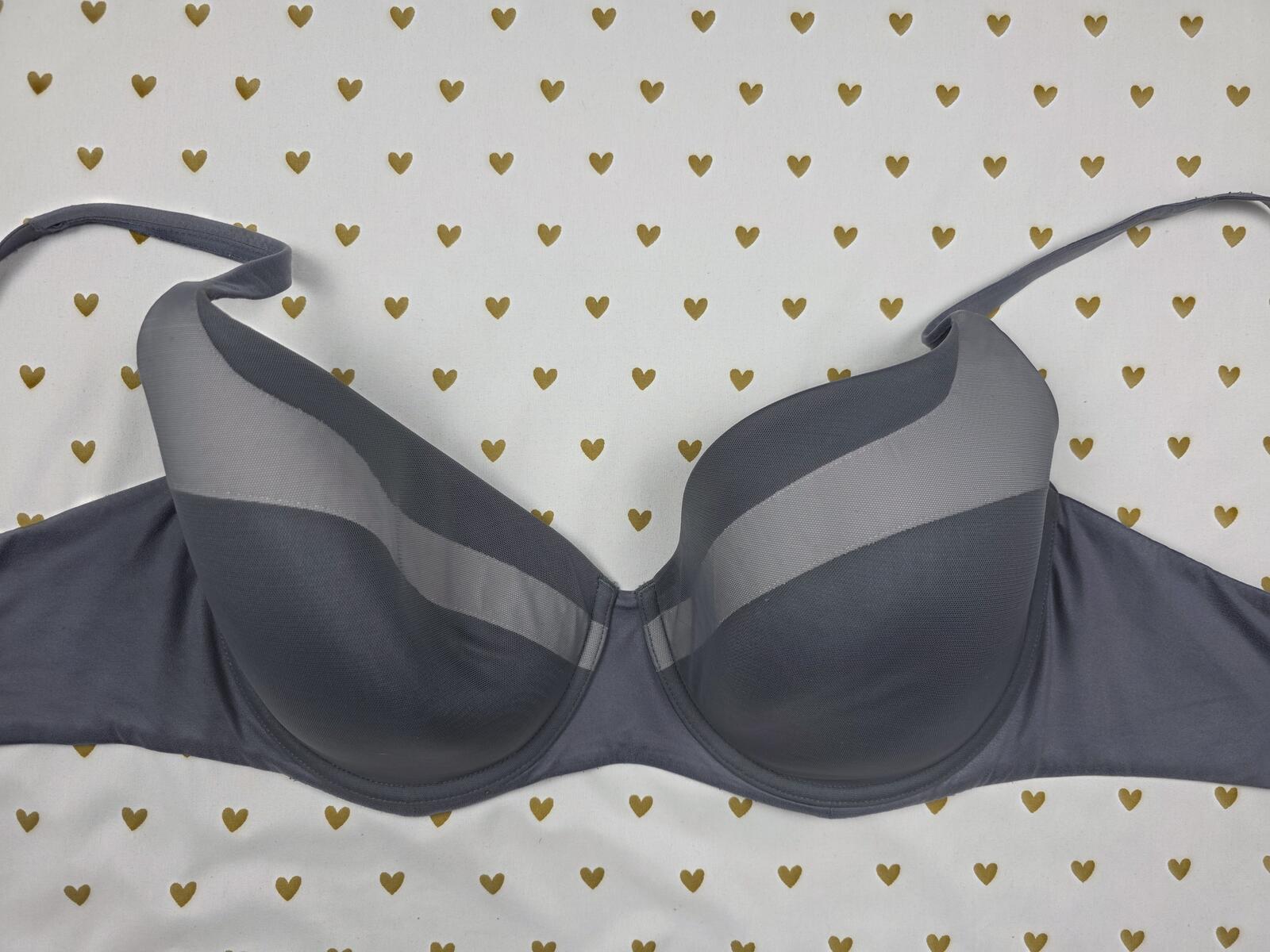 Victoria's Secret Grey Soft Body by Victoria Lined Demi Balconette Bra 38DD