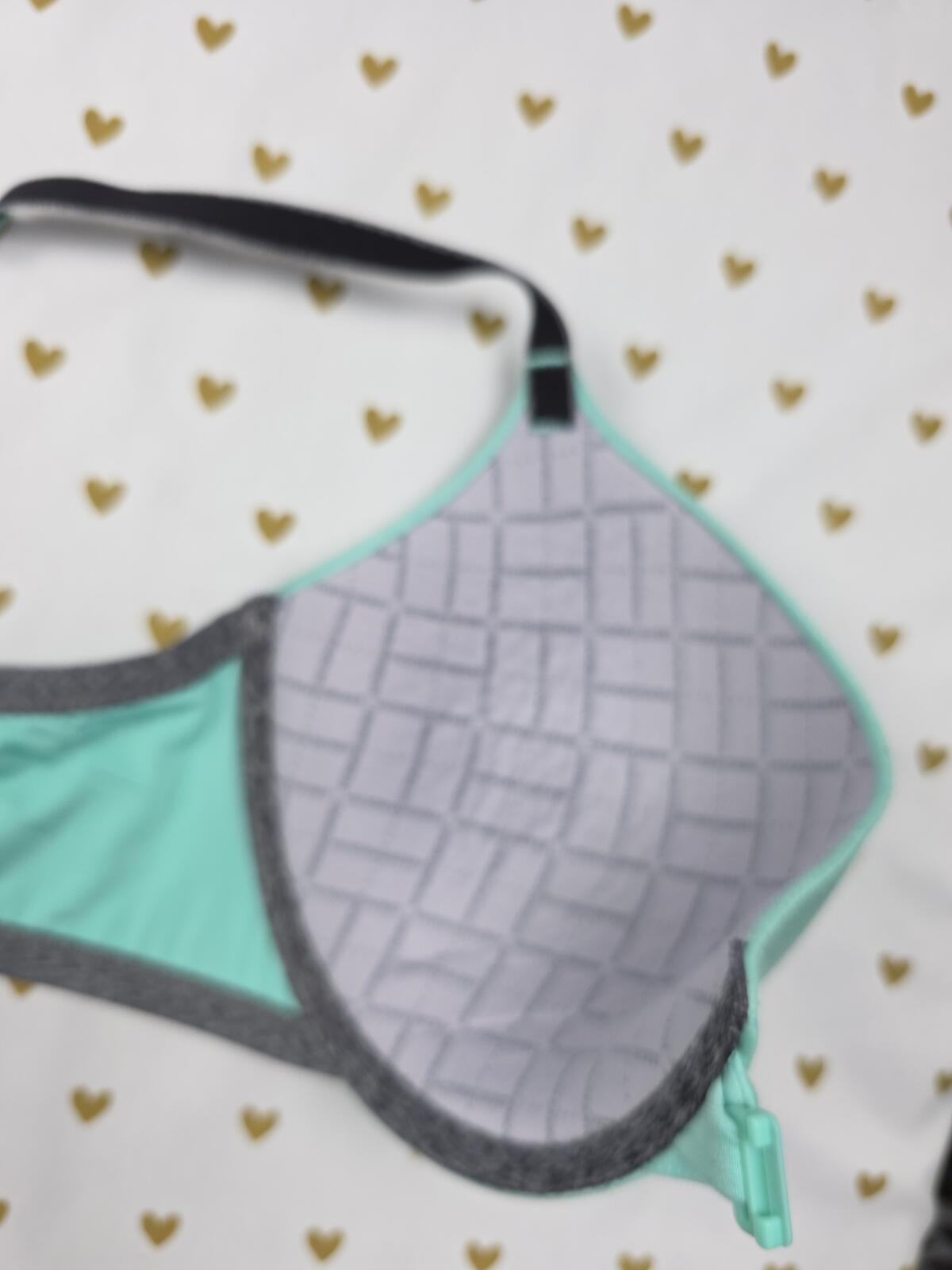 Victorias Secret Front Close racerback Satin Mint bra Semi Demi Balconette 32DD