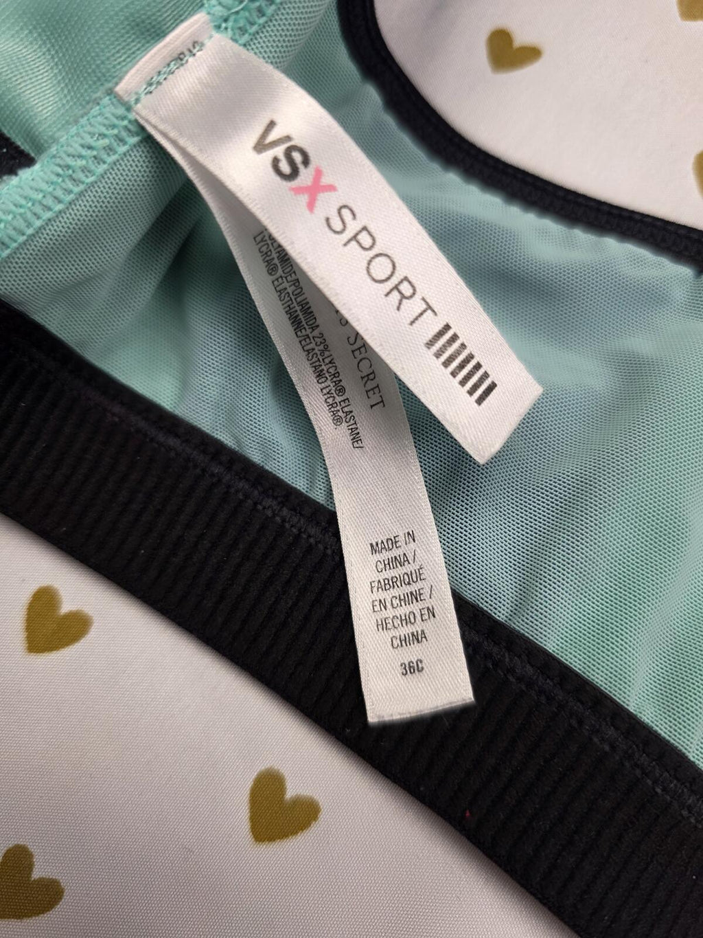 Victorias Secret SPORTS BRA 36C Front Close Exercise Support Tank Top