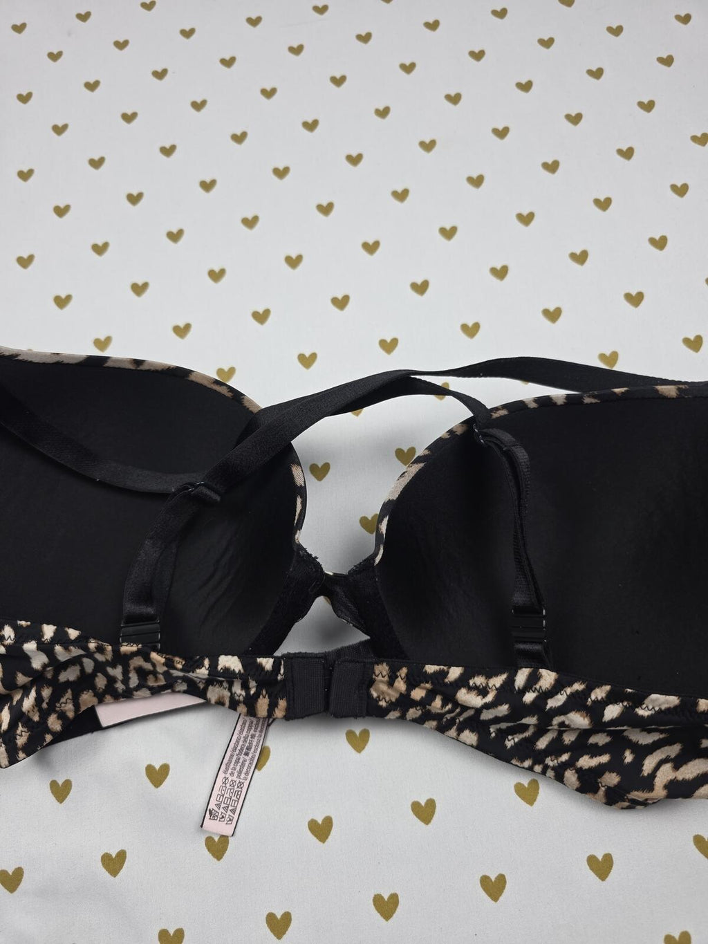 Victorias Secret Animal Print Cheetah Leopard Push Up Bra Adjustible 34D