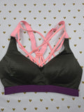 Victorias Secret Strappy Neon SPORTS BRA Green 32C Exercise Support