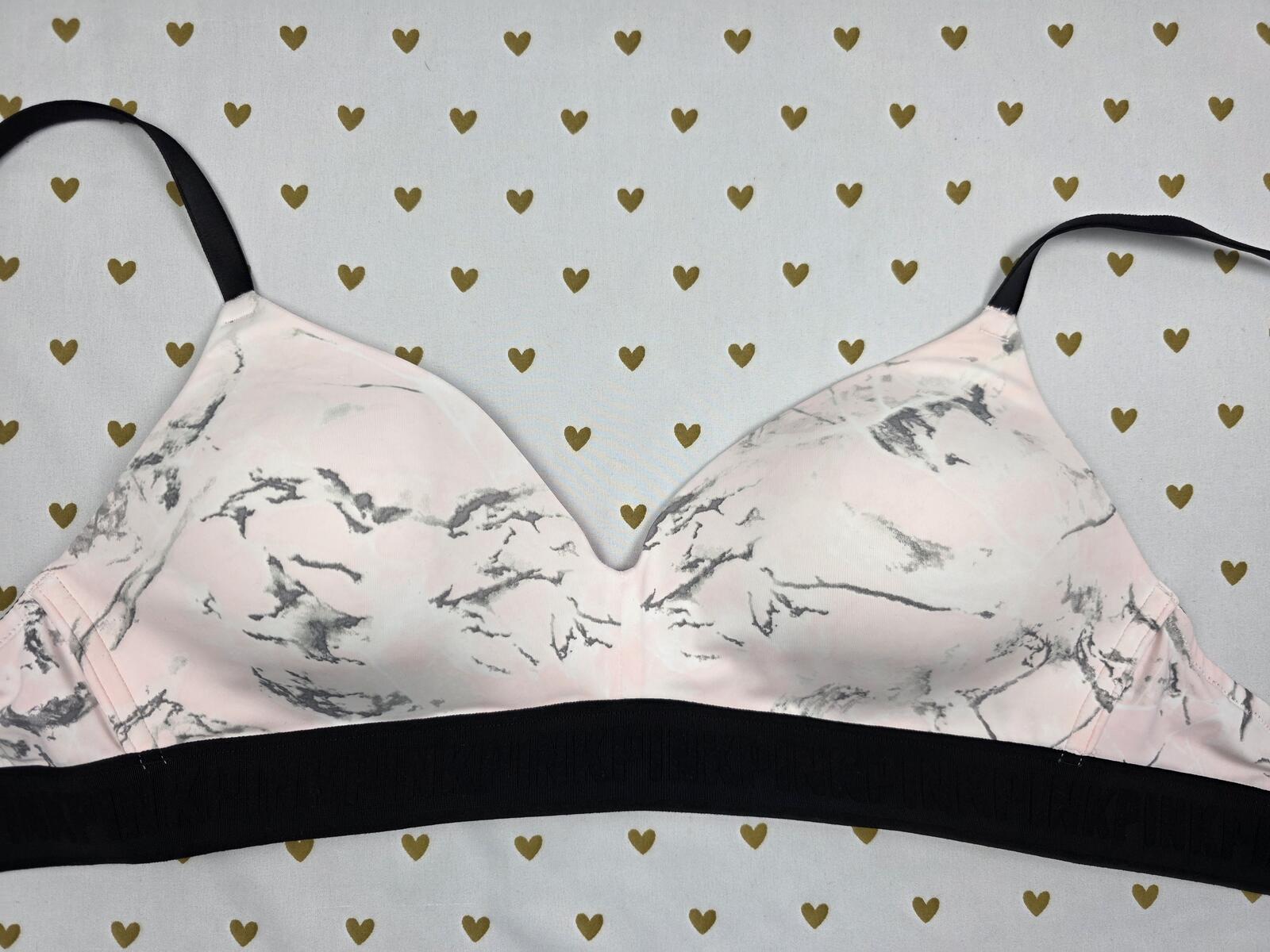 Victorias Secret PINK Camo Marbled Wireless NO wire Bra 36C Wear Everywhere Bra