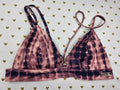Victorias Secret Pink Bonded Tye Dye Strappy LARGE Bralette Bra Top Tank Sports