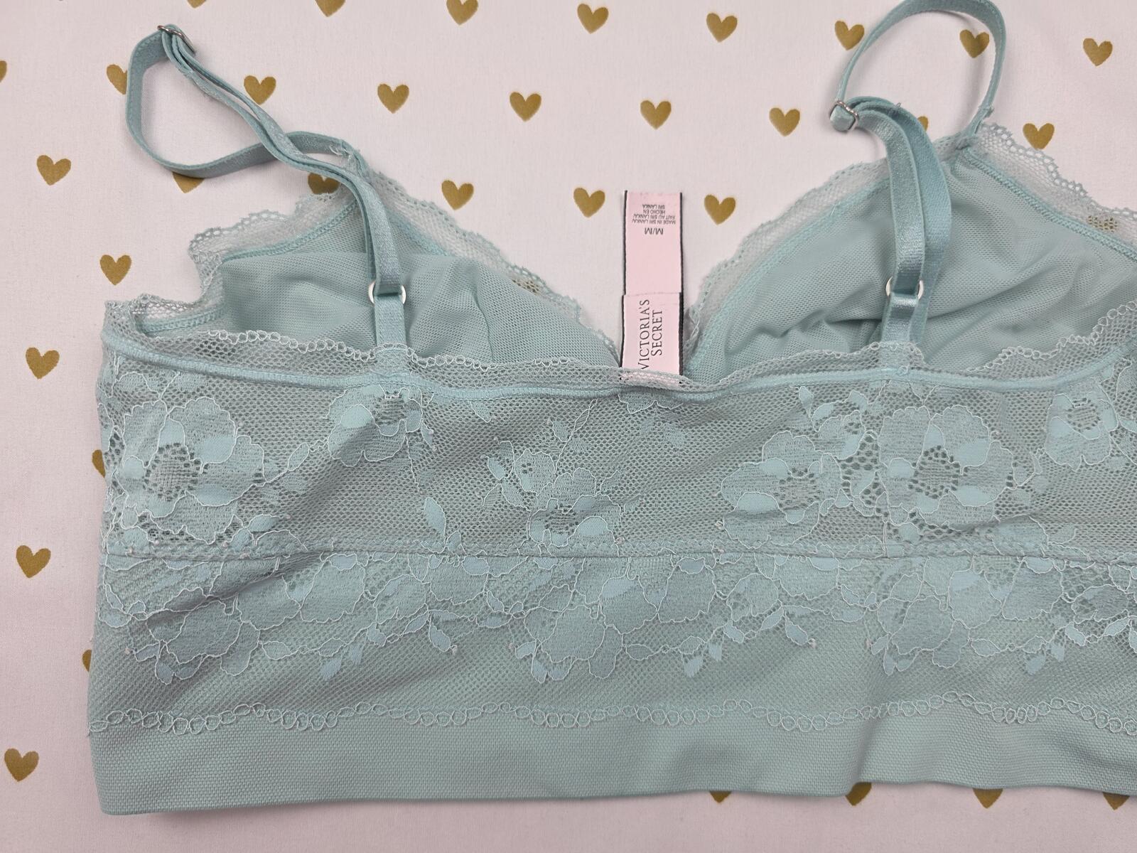 Victorias Secret Medium Green Mint Bralette Bra Top Tank