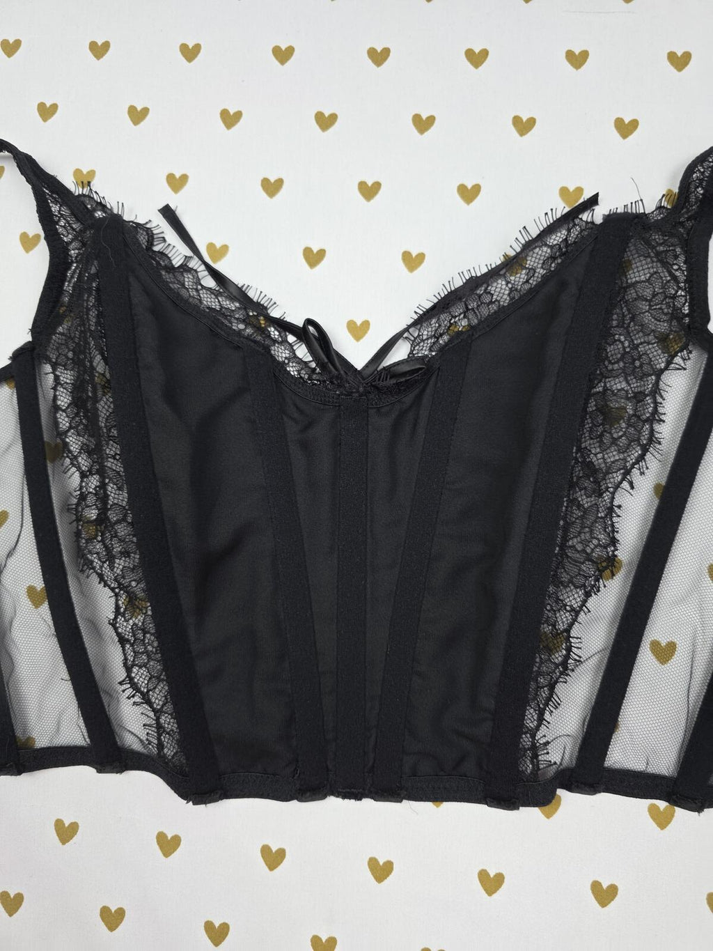 Victorias Secret Dream ANGELS Black Medium Sexy Bralette Bra Top Tank