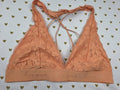 Victorias Secret Pink Orange Lace Strappy XL Bralette Bra Top Tank