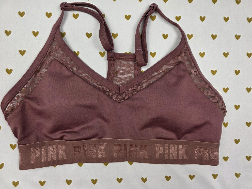 Victorias Secret Pink Sports Bra Leopard SMALL Bralette Bra Top Tank