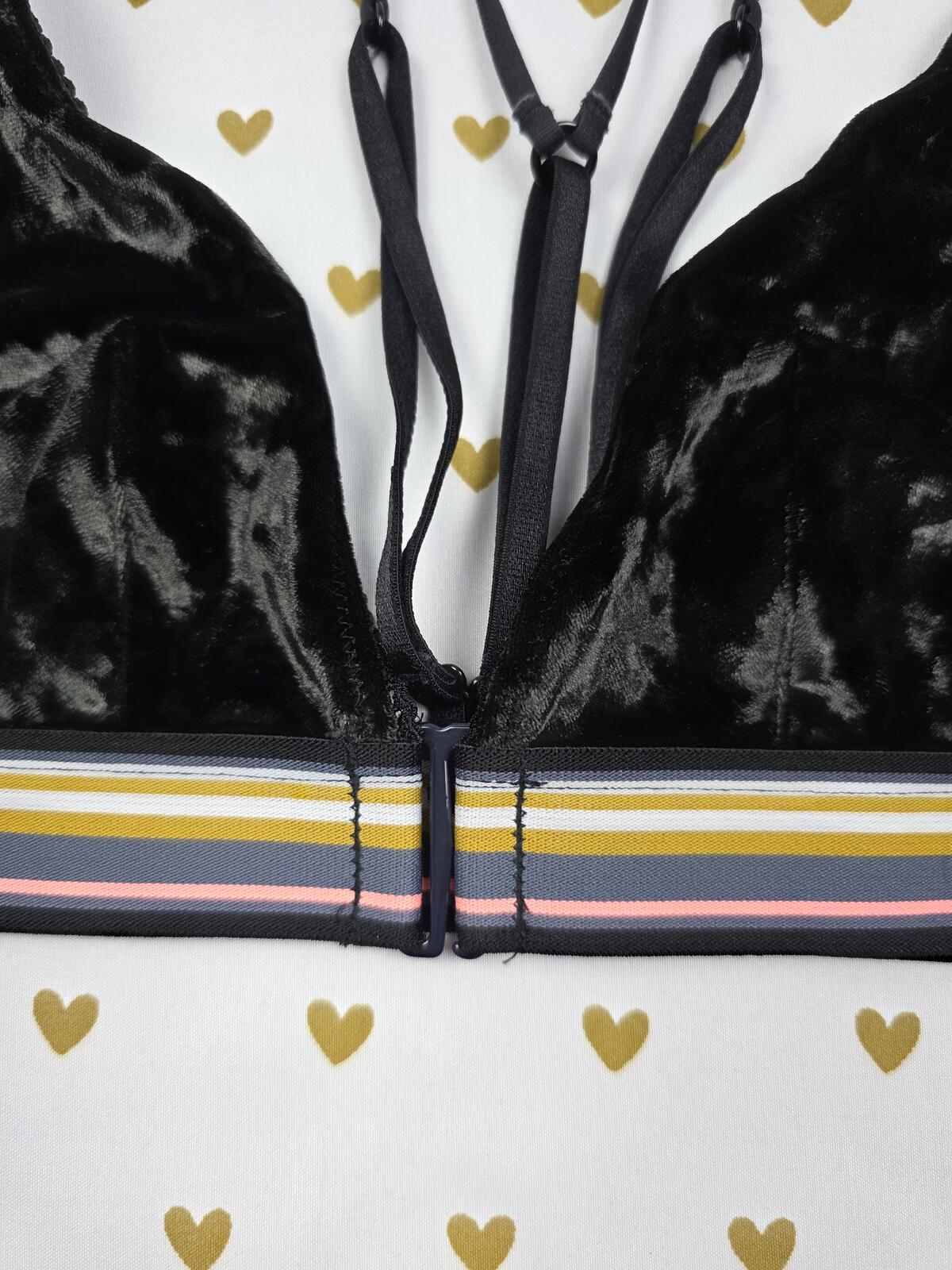 Victorias Secret Velvet Sexy Triangle XS Bralette Bra Top Tank