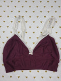 Victorias Secret Small Maroon Lace Accent Soft Bralette Bra Top Tank