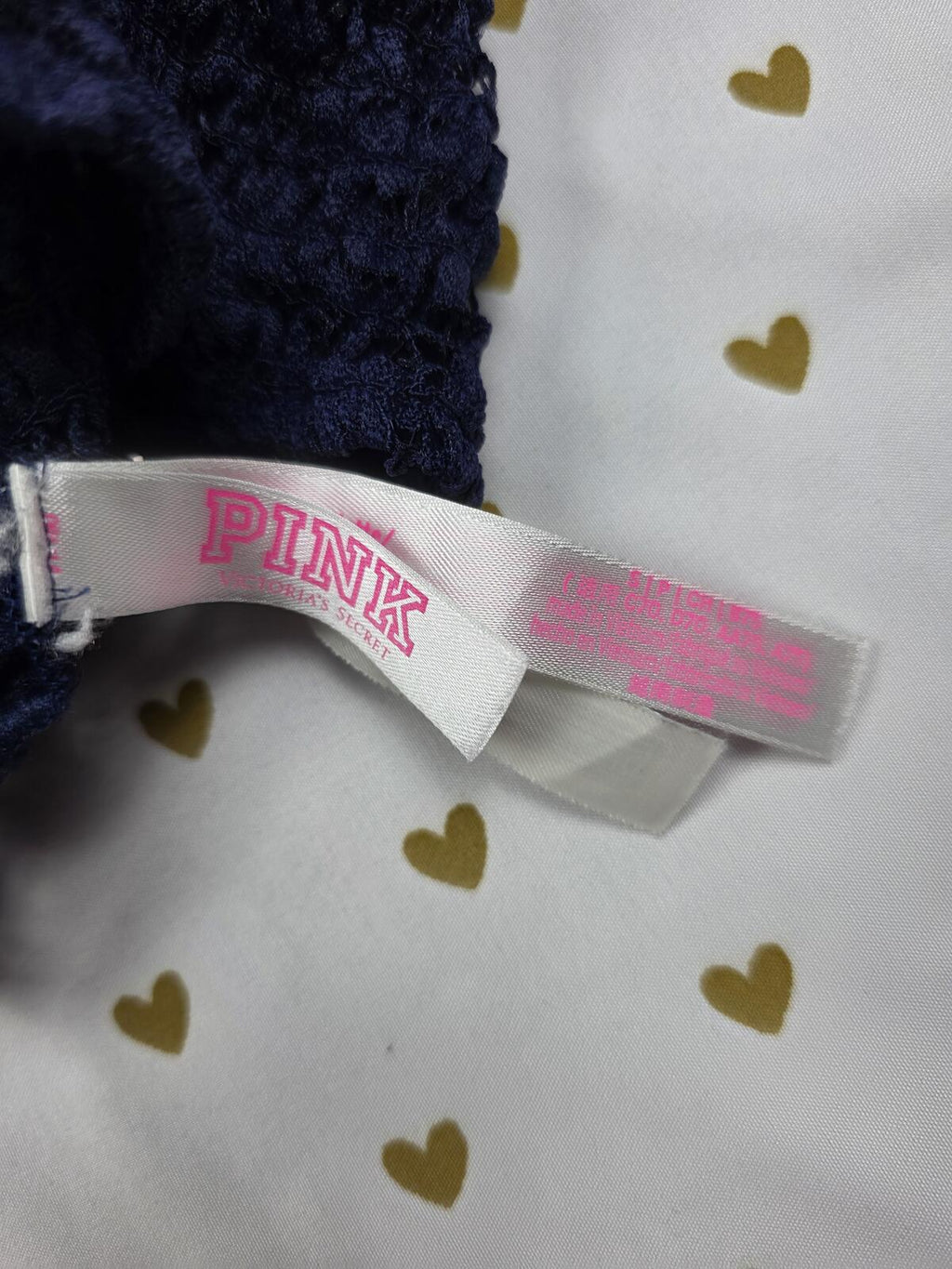 Victorias Secret Pink Blue Lacey Strappy SMALL Bralette Bra Top Tank